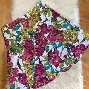 Lane Bryant floral stretch A-line full skirt 16